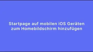 Startpage auf deinem mobilen iOs Gerät als Standardsuchmaschine einrichten