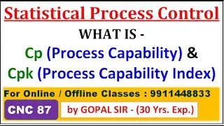 QUALITY CONTROL (SPC) - WHAT IS Cp (Process Capability) & Cpk (Process Capability Index)