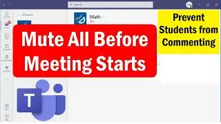 How to Mute All Participants Before a Meeting Start in Microsoft Teams | Mute All in Teams |#msteams