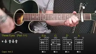 New West - Those Eyes | Easy Guitar Lesson Tutorial with Chords/Tabs and Rhythm