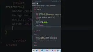 CSS Rounded Corners #html #css #round #corner #border #shorts