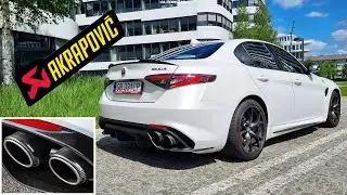 Alfa Romeo Giulia Quadrifoglio Akrapovic Exhaust Sound 4K - Revs, Cold Start, Acceleration