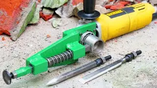 Angle Grinder HACK - Make A Electric Chisel, Concrete Breaker, Hammer 3 In 1 Attachment For Grinder