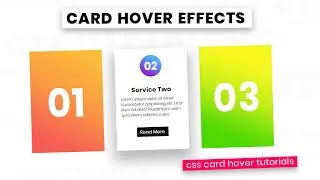 Card Hover Effects Using Pure CSS | CSS Card Hover Effects