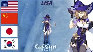 Lisa Climbing Voice (Moaning) in 4 Different Languages | Genshin Impact ASMR