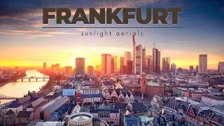 FRANKFURT AM MAIN 🇩🇪 SUNLIGHT AERIALS 🌇 | 4K UHD | Beautiful sunrise and sunset drone sights