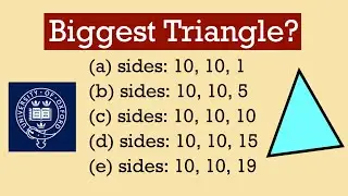 Oxford MAT asks: Which triangle has the biggest area?