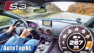 AUDI S3 Sportback 310HP | 267km/h on AUTOBAHN (No Speed Limit) by AutoTopNL