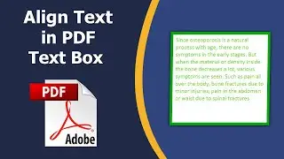 How to align text in pdf text box using adobe acrobat pro dc