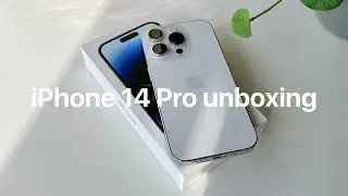 iPhone 14 Pro unboxing (Silver) + cute accessories, camera test, iPhone 13 comparison | aesthetic ✨