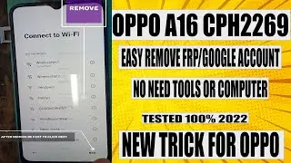 CPH2269 Oppo A16 Google Account Remove Very Easy 2022