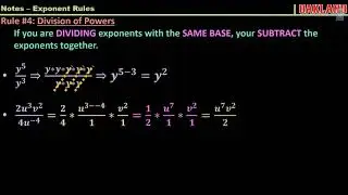 Exponent Rules and Simplifying Expressions with Exponents