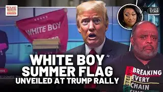 HIJACKED! Blatantly Racist White Boy Summer Flag Unveiled By MAGA Repubs At Trumps Detroit Rally