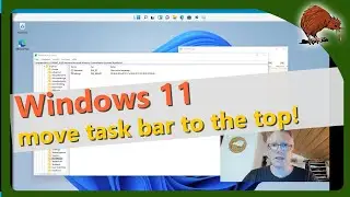 Move Windows 11 task bar to the top of the screen