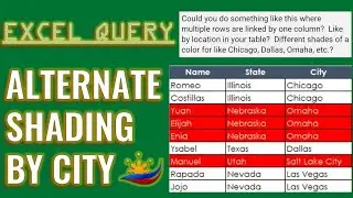 Excel Query: How to Apply Alternate Shading by Group