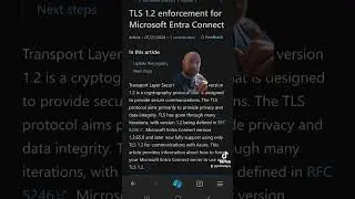 Active Directory Sync to Entra ID TLS 1.2 Enforcement #tls #entraID #azure #activedirectory