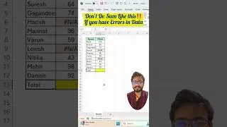 Don't SUM if Errors in Excel‼️Instead Use Amazing Function 