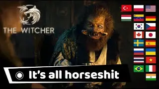 The Witcher "It’s all Horseshit" in Different Languages, Nivellen Kristofer Hivju & Geralt Scene