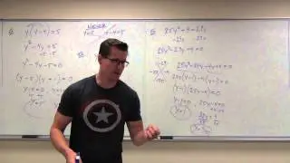 Intermediate Algebra Lecture 6.6:  Solving Equations by Factoring