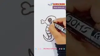 How To Draw a Seahorse 😱 || Easy Drawing Step By Step || #shorts #monosistersart #youtubeshorts