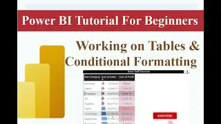 Table Visulization, Designing and Conditional Formatting in Power BI #powerbi #conditionalformating