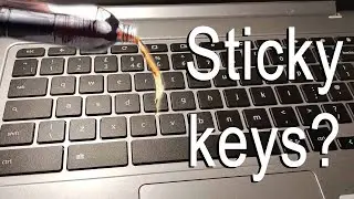 How to clean sticky keyboard keys!