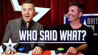 David Walliams and Simon Cowell get competitive as they play 'Who Said What?' | BGT 2022