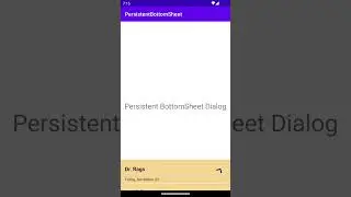 Android Bottom sheet dialog (Model/Persistent)