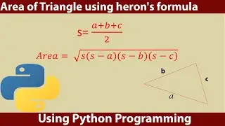 How to calculate the area of triangle in python  || Python tutorial for beginners