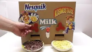 Как сделать диспенсер Kosmostars и  Nesquik с молоком из картона