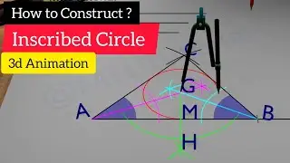 How to Construct Inscribed Circle of a Triangle? Class 10 Maths.