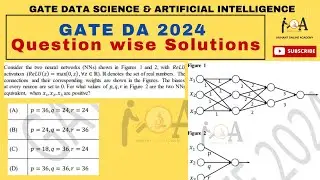 GATE DA 2024 | DETAILED VIDEO SOLUTION | Data Science & Artificial Intelligence, Q.43 Neural Network