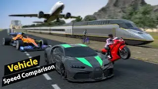 Vehicles top Speed Comparison in 3D