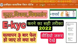 vridha pansion kyc kaise kare | vidhva pansion kyc | viklang pansion kyc | Problem solve 2022