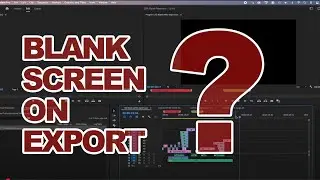 Blank screen on export - Premiere Pro Problem fixed