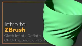 Intro to ZBrush 041 - Use Inflate, Deflate, Expand, & Contract to fine tune your cloth creations!