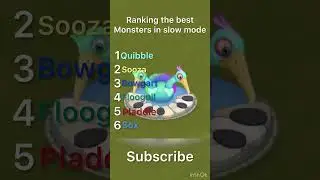 Ranking The Best Monsters on Slow Mode #Subscribe #MSM #MySingingMonsters