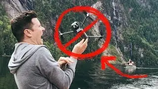 Drone crash caught on camera - how NOT to catch a drone! Mavic Pro