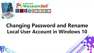 Changing Password and Rename Local User Account in Windows 10
