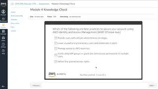 AWS Academy Cloud Foundation - Module 4 Knowledge Check - 2022 Version