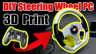 1080 degree steering wheel 3D print for pc; DIY  Racing Wheel From gamepad