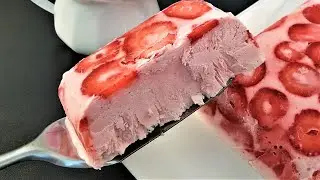 Ymmy...Homemade Strawberry Ice Cream Recipe  with 3 Ingredients No Egg-No Ice Cream Machine Recipe