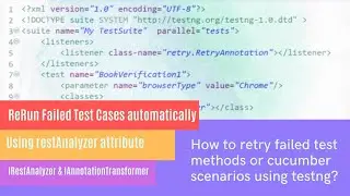 Re-Run failed test cases automatically | restAnalyzer attribute in TestNG | IRestAnalyzer | Selenium