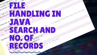 File Handling (Part 2) - Search and Number of Records