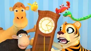 Hickory Dickory Dock! Animal Time | Lalafun Animal Nursery Rhymes