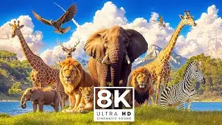 DIVERSE ANIMAL KINGDOM 8K ULTRA HD 60FPS | with cinematic sounds (colorful animal life)