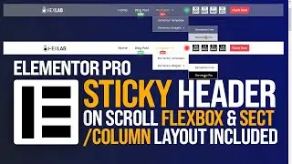 Elementor Pro Sticky Header On Scroll: Part 1 - [Templates Included]