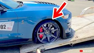 150MPH Tire Explosion On Shelby GT500 Aftermath! GT350 vs ZR1 vs Huracan Performante Track Day Flyby