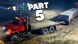 SNOWRUNNER Gameplay Walkthrough Part 5 - POWER LINES, MOUNTAIN BRIDGE & MORE