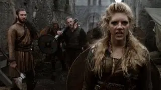 Vikings - Ragnar raids a small Village & Church | Lagertha kills Knut (1x4) [Full HD]